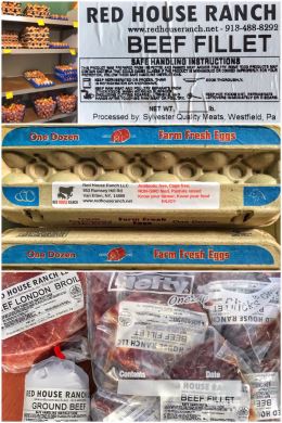 Red House Ranch beef, eggs