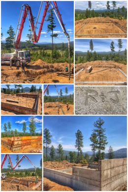 H3 concrete footings, walls